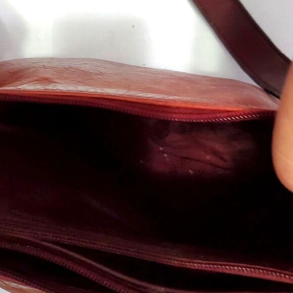 Aurielle Two Tone Leather Utility Multi-pocket Shoulder Bag Boho Retro - Picture 9 of 10